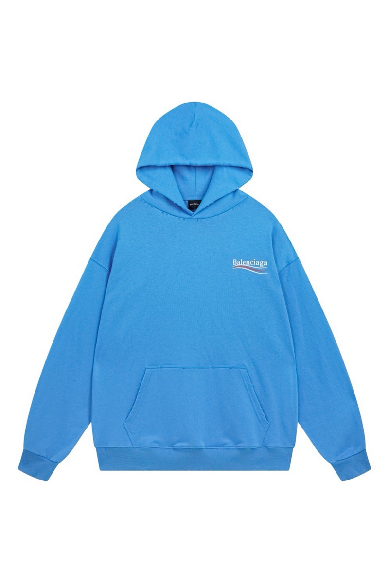 Balenciaga, Men's Hoodie, Blue