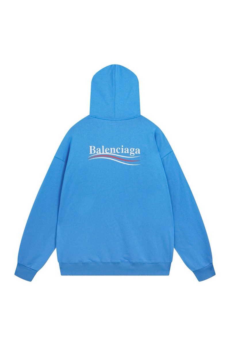 Balenciaga, Men's Hoodie, Blue