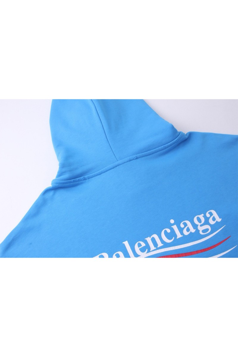 Balenciaga, Men's Hoodie, Blue