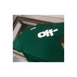 Off White, Men's T-Shirt, Green