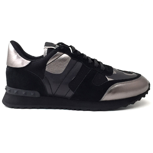 Valentino, Dames Sneakers, Zwart Grijs