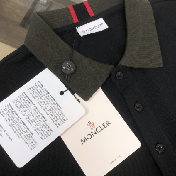 Moncler, Men's Polo, Black