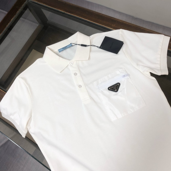 Prada, Men's Polo, White