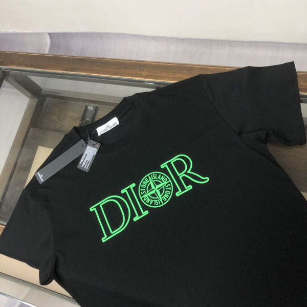 Stone Island x Christian Dior, Men's T-Shirt, Black