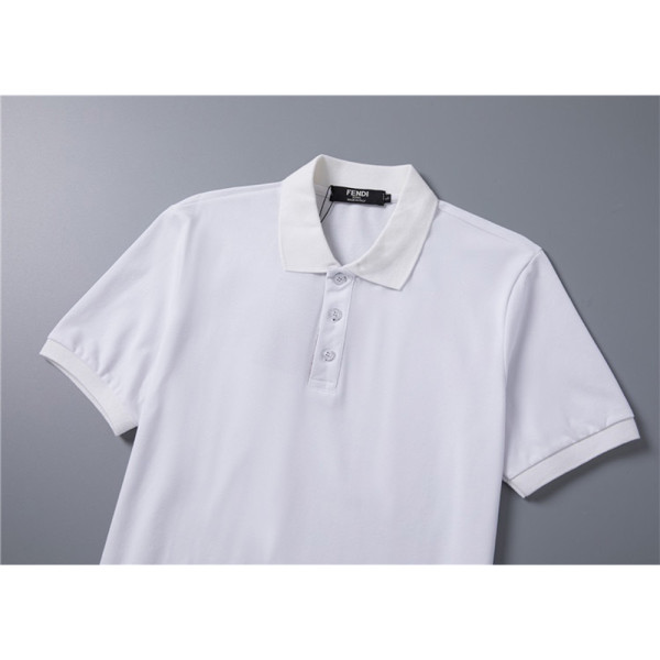 Fendi, Men's Polo, White