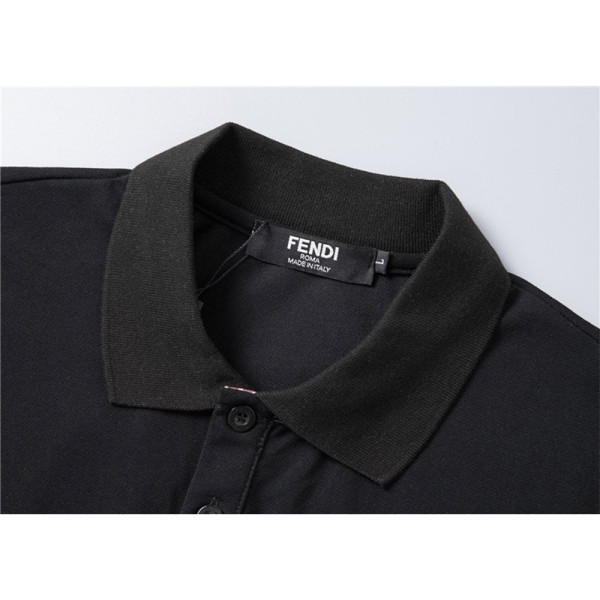 Fendi, Men's Polo, Black