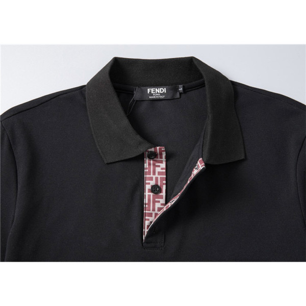 Fendi, Men's Polo, Black