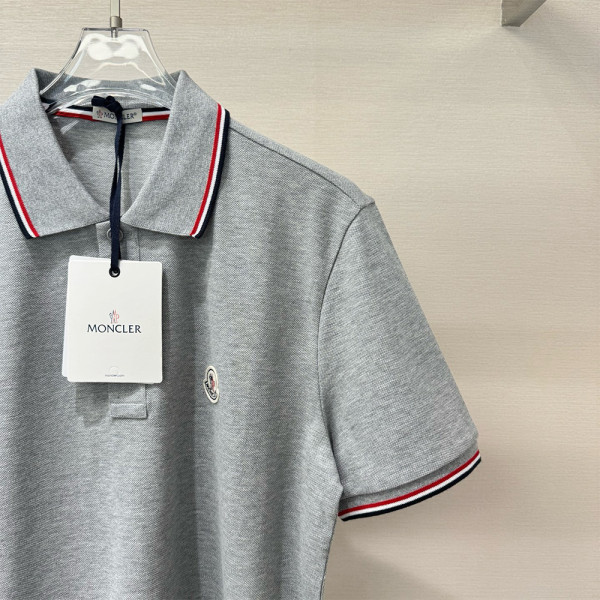 Moncler, Men's Polo, Grey