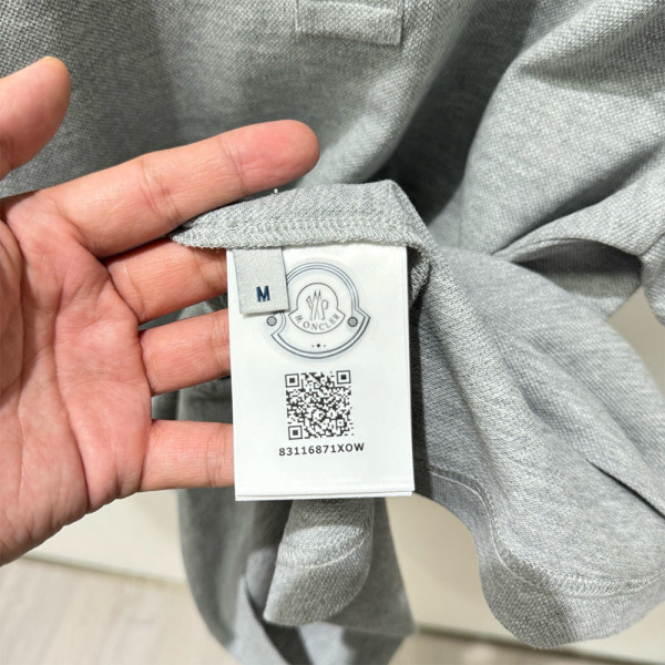 Moncler, Men's Polo, Grey