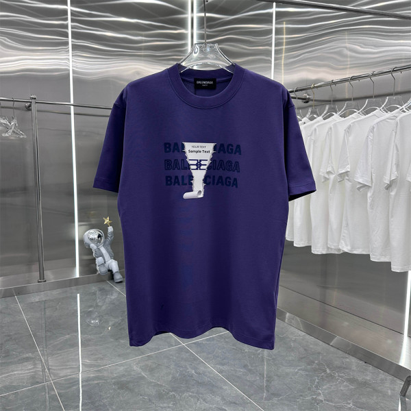Balenciaga, Men's T-Shirt, Blue