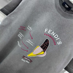 Fendi, Men's T-Shirt, Grey