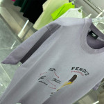 Fendi, Men's T-Shirt, Blue