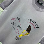 Fendi, Men's T-Shirt, Blue