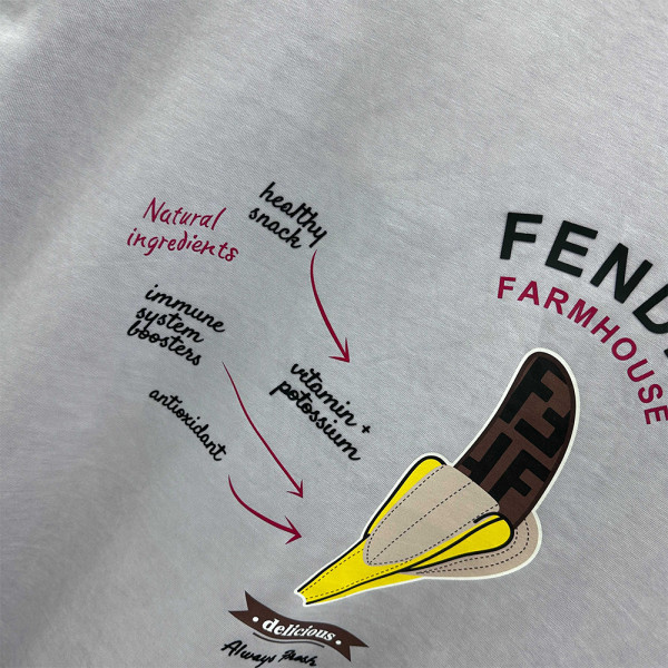 Fendi, Men's T-Shirt, Blue