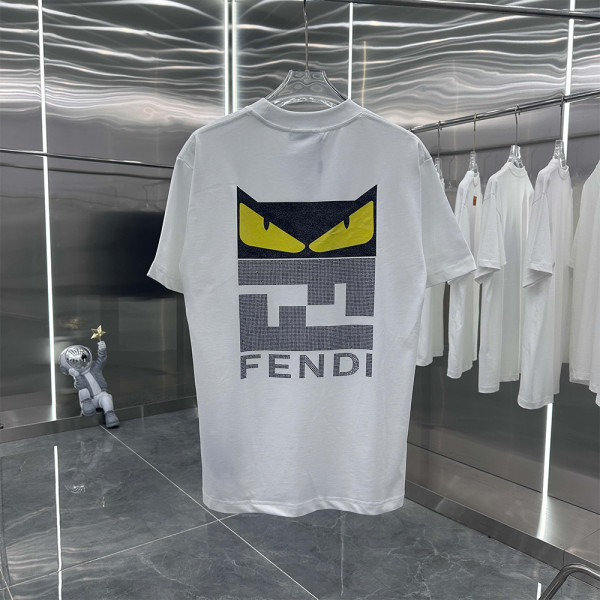 Fendi, Men's T-Shirt, White