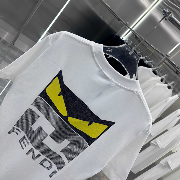 Fendi, Men's T-Shirt, White
