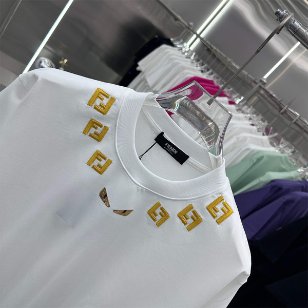 Fendi, Men's T-Shirt, White