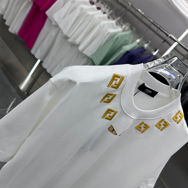 Fendi, Men's T-Shirt, White