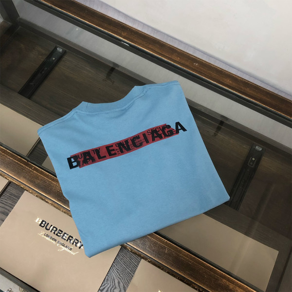 Balenciaga, Men's T-Shirt, Blue