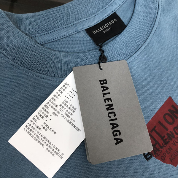 Balenciaga, Men's T-Shirt, Blue