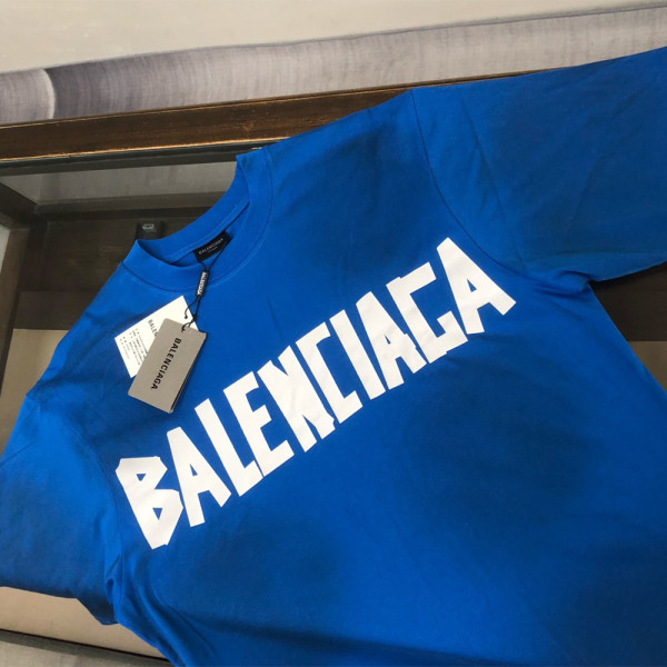 Balenciaga, Men's T-Shirt, Blue