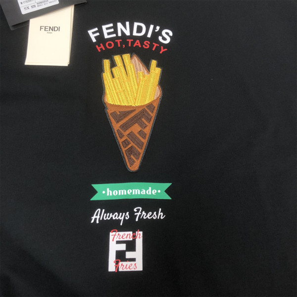 Fendi, Men's T-Shirt, Black