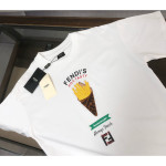 Fendi, Heren T-shirt, Wit