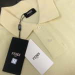 Fendi, Men's Polo, Yellow