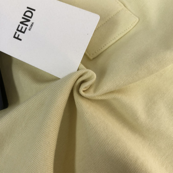 Fendi, Men's Polo, Yellow