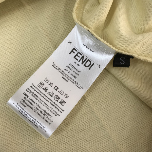 Fendi, Men's Polo, Yellow