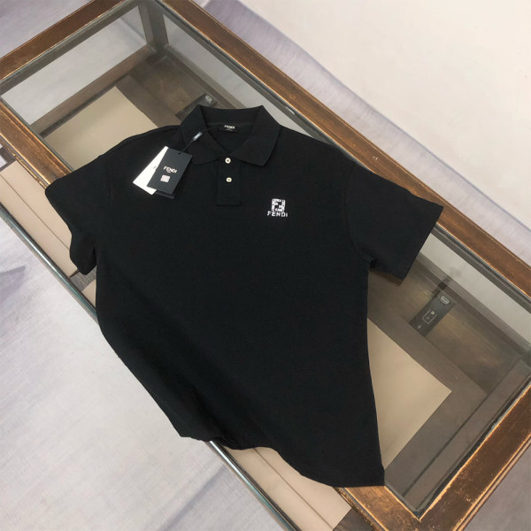 Fendi, Men's Polo, Black