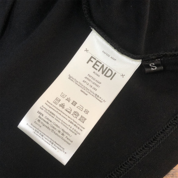 Fendi, Men's Polo, Black