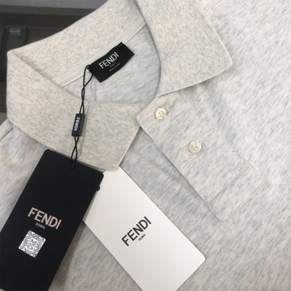 Fendi, Men's Polo, Creme