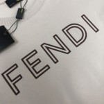 Fendi, Men's T-Shirt, Creme