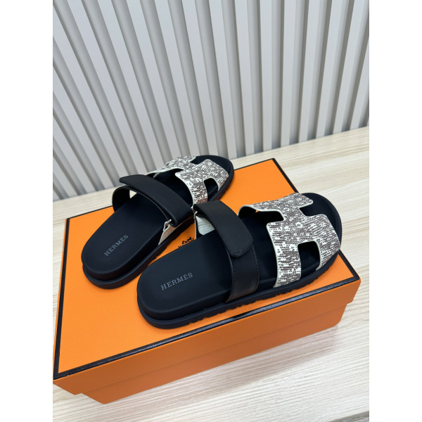 Hermes, Chypre, Women's Sandal, Black
