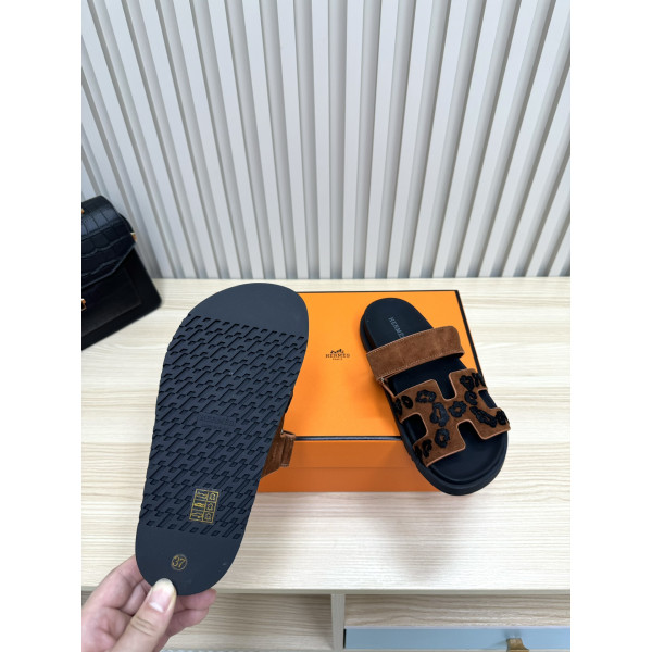 Hermes, Chypre, Women's Sandal, Brown