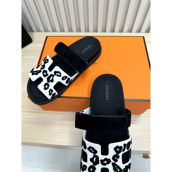 Hermes, Chypre, Women's Sandal, Black