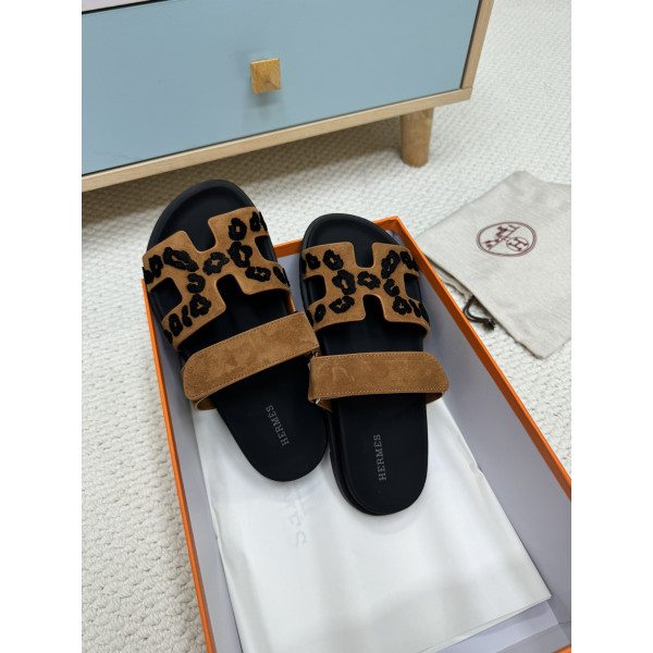 Hermes, Chypre, Women's Sandal, Brown