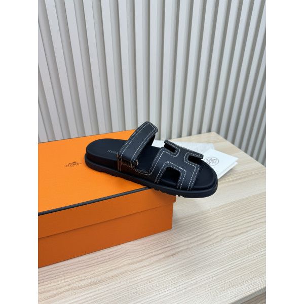 Hermes, Chypre, Women's Sandal, Black