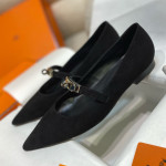 Hermes, Women's Flat, Black