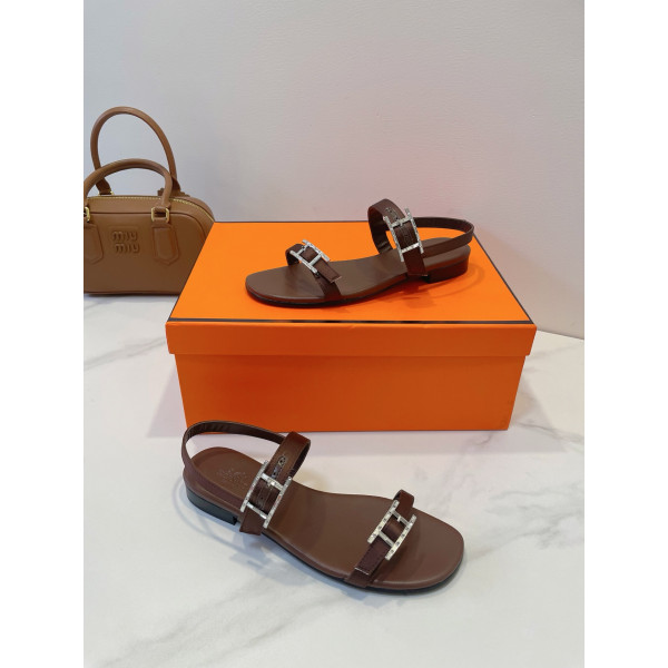 Hermes, Women's Sandal, Brown