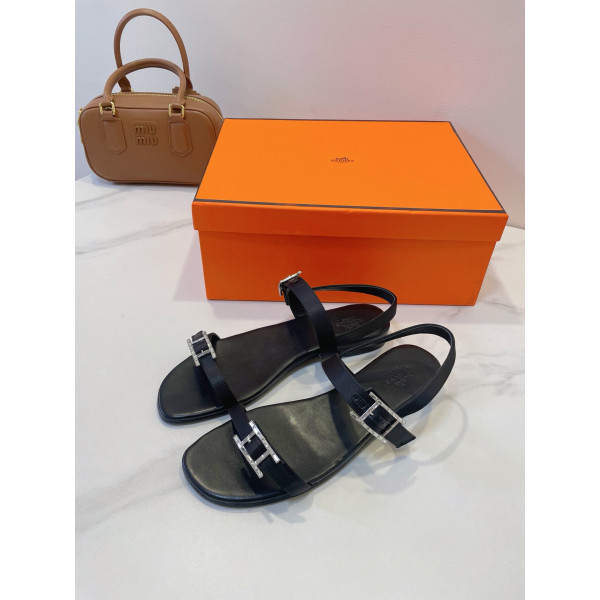 Hermes, Women's Sandal, Black
