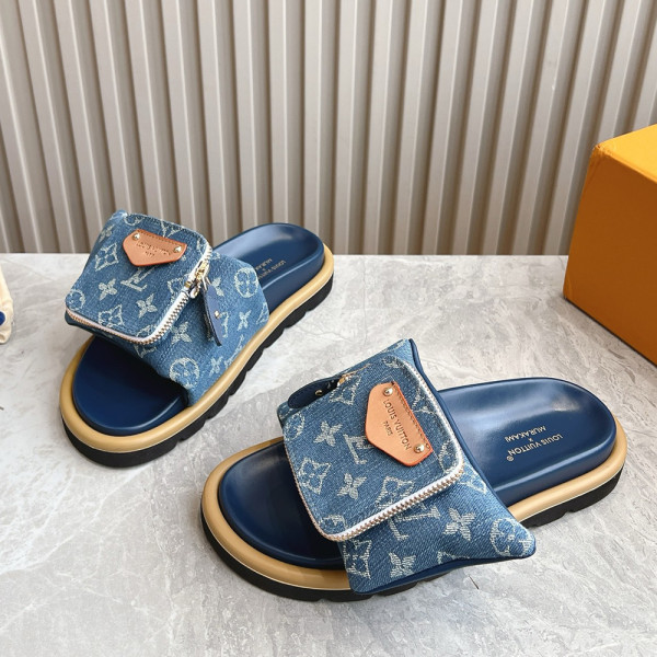Louis Vuitton, Women's Slipper, Blue