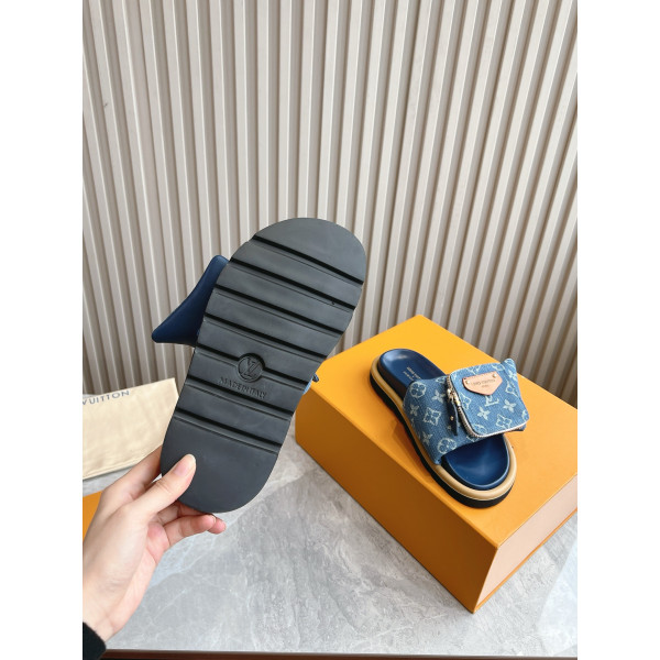 Louis Vuitton, Women's Slipper, Blue