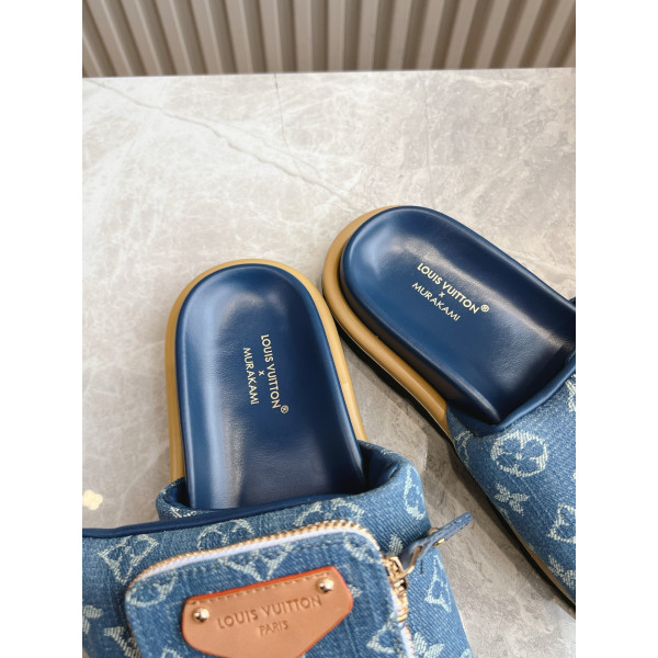 Louis Vuitton, Women's Slipper, Blue