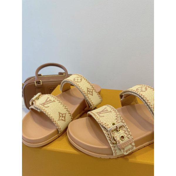 Louis Vuitton, Women's Slipper, Camel