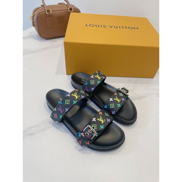 Louis Vuitton, Women's Slipper, Black