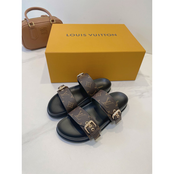 Louis Vuitton, Women's Slipper, Brown