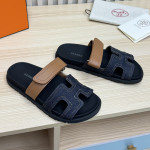 Hermes, Chypre, Men's Sandal, Navy