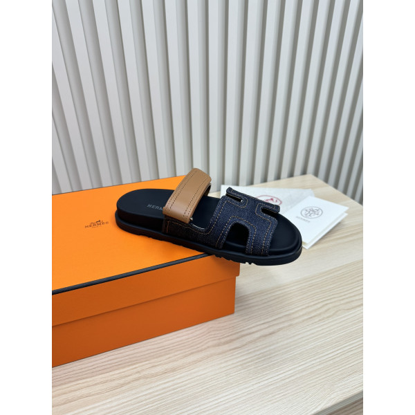 Hermes, Chypre, Men's Sandal, Navy